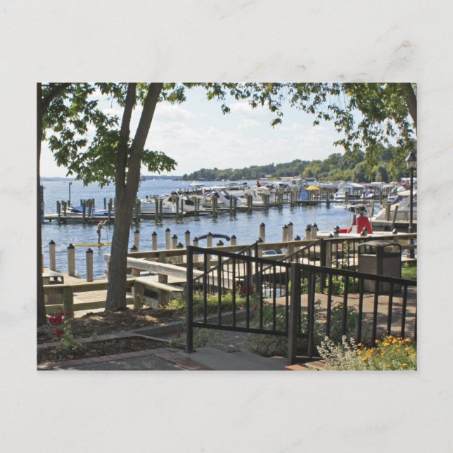 Boote angedockt postkarte (Vorderseite)