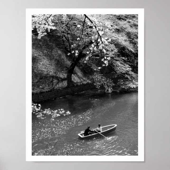 Boote auf Chidorigafuchi: Tokio, Japan Poster (Vorne)