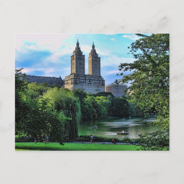 Boote auf dem Central Park Lake, San Remo Postkarte (Vorderseite)