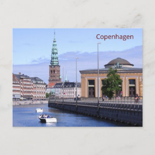 Boote auf dem Frederiksholms-Kanal in Kopenhagen Postkarte
