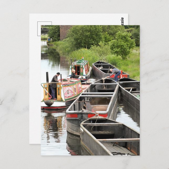 BOOTE AUF DEM KANAL POSTKARTE (Vorne/Hinten)