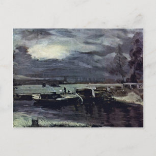 Boote auf dem River Stour Deadham Church im Hinter Postkarte