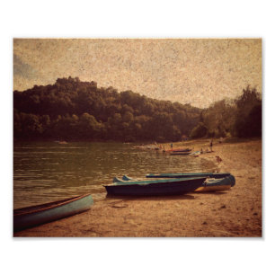 Boote auf dem See Foto-Papier Fotodruck