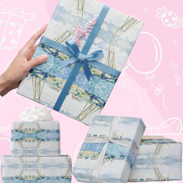 Boote auf dem Wasser - Kunstdrucke - Geschenkpapier (Von Creator hochgeladen)