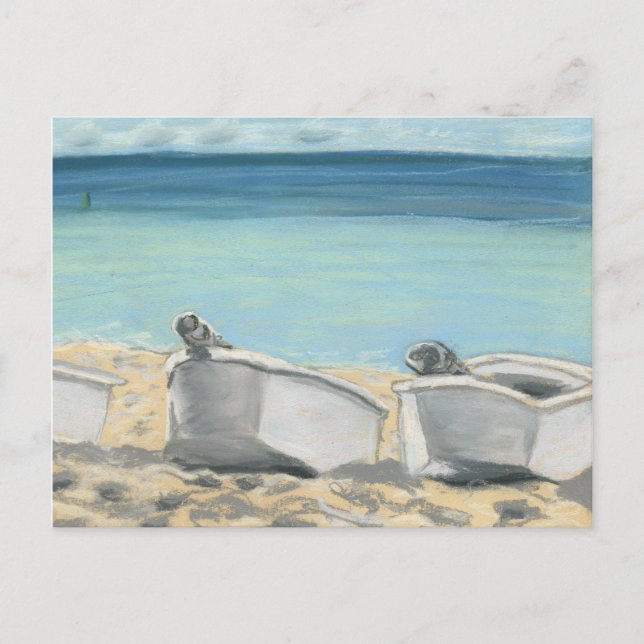 Boote auf der Postkarte Grande Anse (Vorderseite)