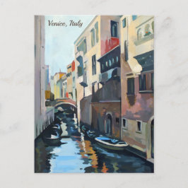 Boote auf einem Venezianischen Kanal | Venedig, It Postkarte