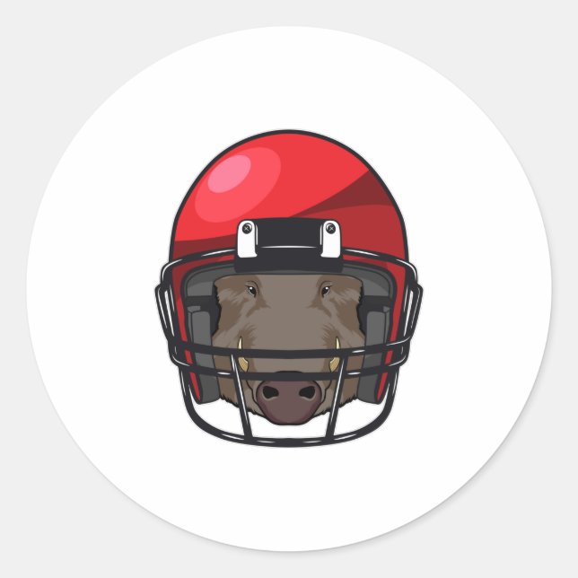 Boote beim Fußball-Sport Runder Aufkleber (Vorderseite)