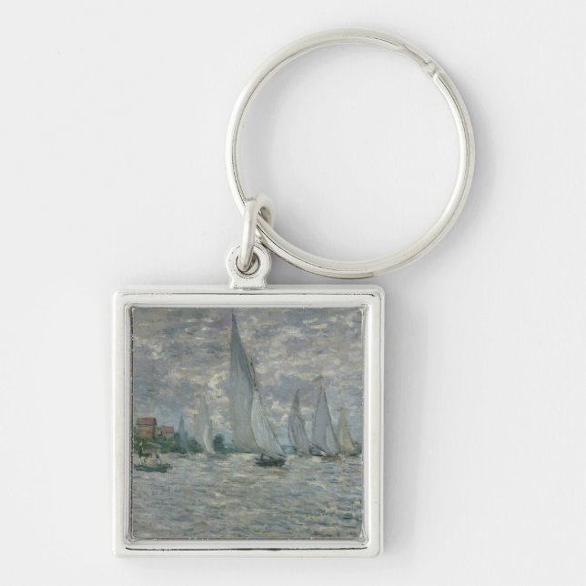 Boote Claude Monets | oder Regatta in Argenteuil Schlüsselanhänger (Vorne)