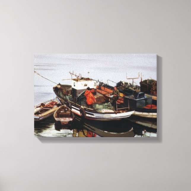 Boote des Fischfangs/Fishing boats Leinwanddruck (Vorderseite)