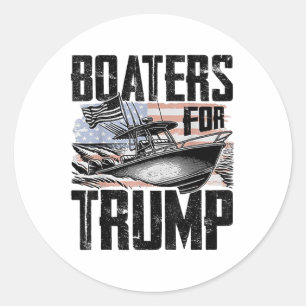 Boote für Trump _1 Runder Aufkleber