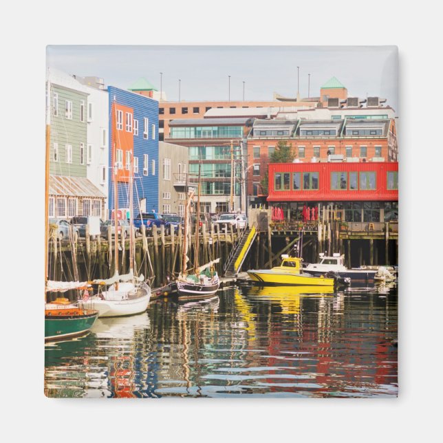 Boote gegossen | Portland, Maine Magnet (Vorne)