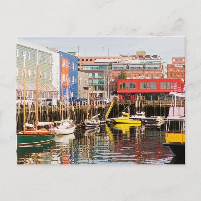 Boote gegossen | Portland, Maine Postkarte (Vorderseite)