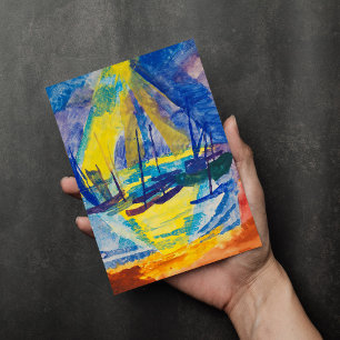 Boote im Abend Sun   Fritz Schaefler Karte