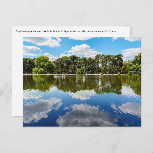 Boote im Bois de Boulogne - Paris Postkarte (Vorne/Hinten)