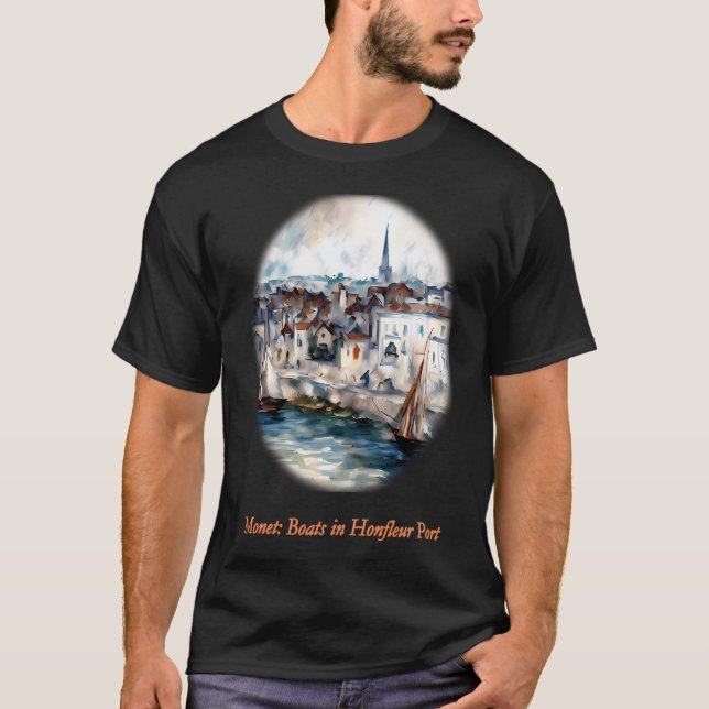 Boote im Hafen von Honfleur T-Shirt (Vorderseite)