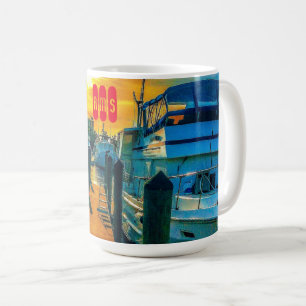 Boote im HafenSunset Kaffeetasse