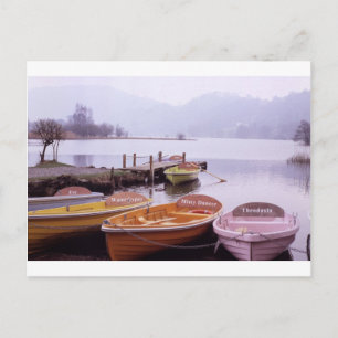 Boote im Lake District Nordengland Postkarte
