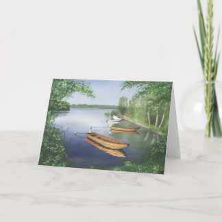 Boote im See Feiertagskarte