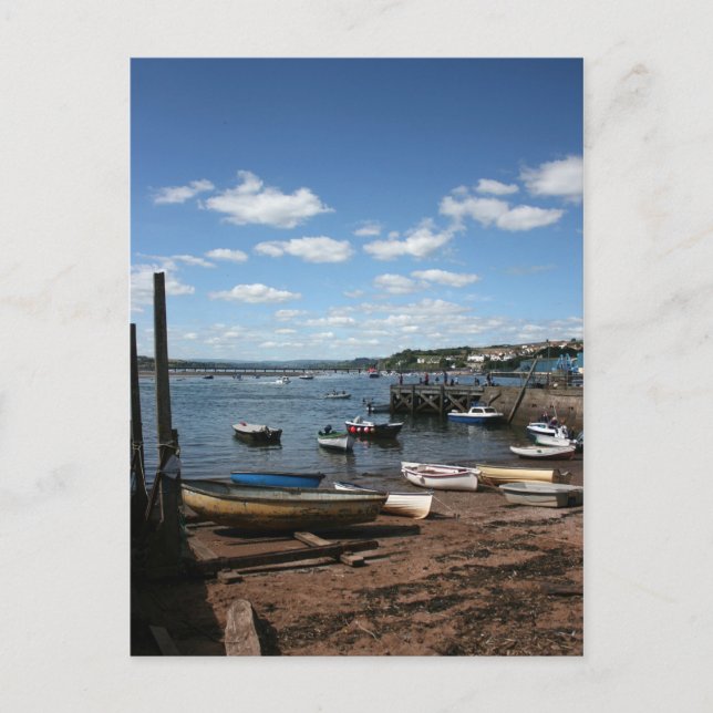 Boote im Teignmouth Devon UK Postkarte (Vorderseite)