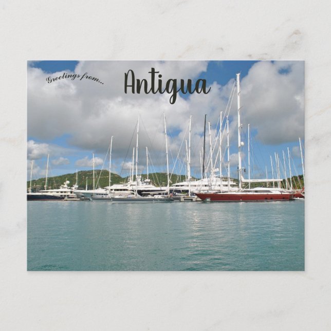 Boote in Antigua Postkarte (Vorderseite)