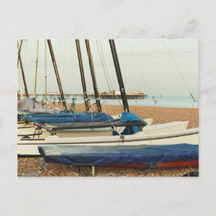 Boote in Brighton, Vereinigtes Königreich Postkarte