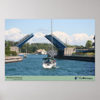 Boote in Charlevoix - Charlevoix, MI Poster