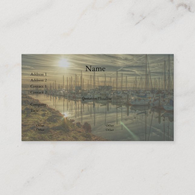 Boote in der Visitenkarte des Hafen-2 (Vorderseite)