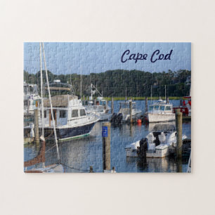 Boote in einem Cape Cod-Hafen