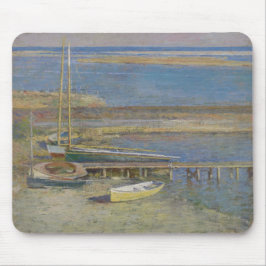 Boote in einer Landschaft (New England Landschaft) Mousepad