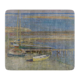 Boote in einer Landschaft (New England Landschaft) Schneidebrett