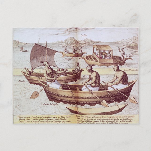 Boote in Goa Postkarte (Vorderseite)