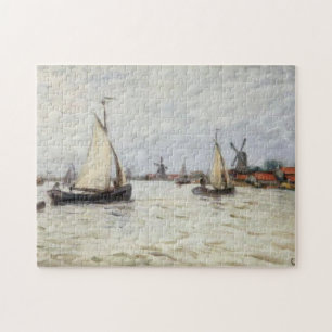 Boote in Holland in der Nähe von Zaandam Monet Fin