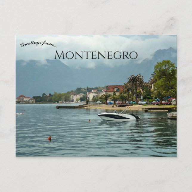 Boote in Kotor Montenegro Postkarte (Vorderseite)