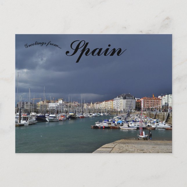 Boote in Santander Cantabria Spanien Postkarte (Vorderseite)