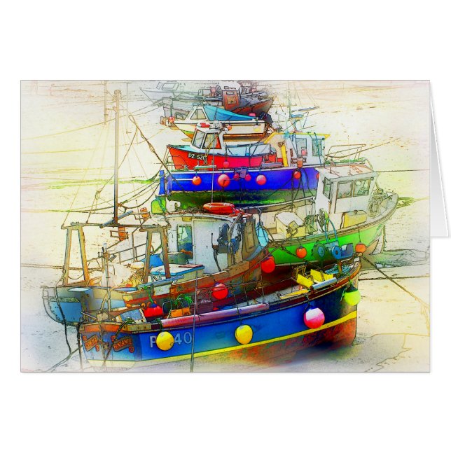 BOOTE IN ST. IVES HARBOR (Vorderseite (Horizontal))