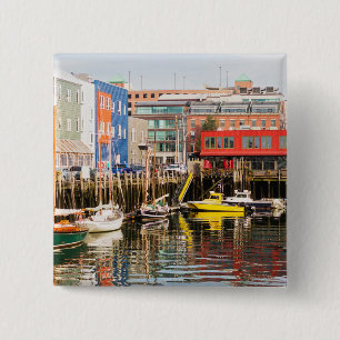 Boote machten Portland, Maine fest Button
