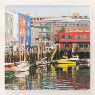 Boote machten Portland, Maine fest Glasuntersetzer