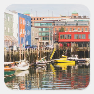 Boote machten   Portland, Maine fest Quadratischer Aufkleber