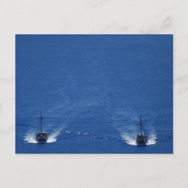 Boote Postkarte (Vorderseite)