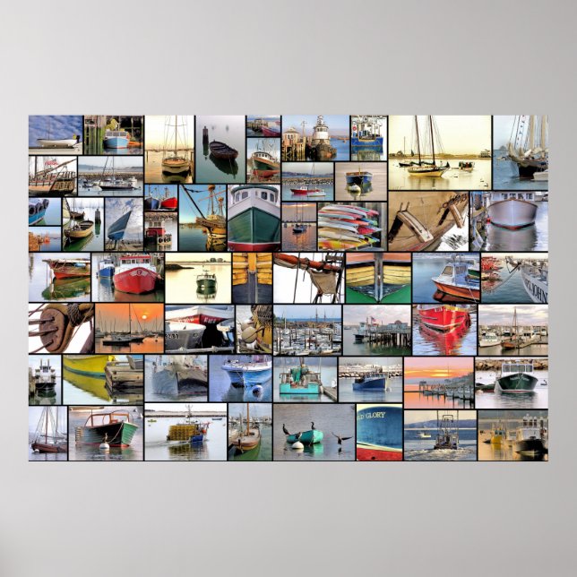Boote sammeln Plakat 36 x 24 (Vorne)