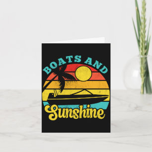 Boote Sonnenschein Retro Vintage Yacht Sonnenunter Karte