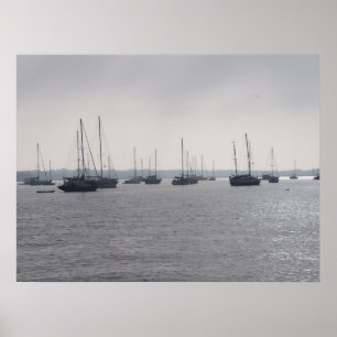 Boote St Augustine Florida auf dem Ozeanplakat FL Poster