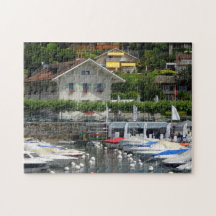 Boote und Houses, Genfer See, Schweiz