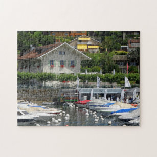 Boote und Houses, Genfer See, Schweiz