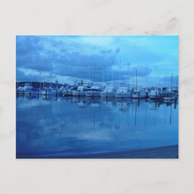 Boote und Reflektionen im Royal Perth Yacht Club Postkarte (Vorderseite)