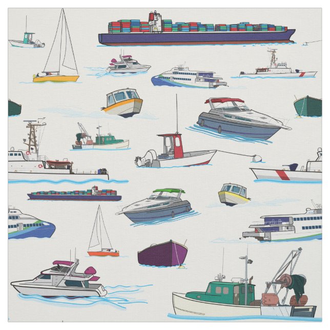 Boote und Schiffe Muster Stoff (Muster)