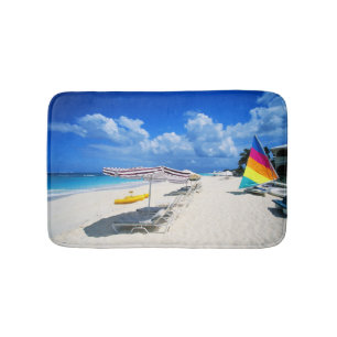 Boote und Strand-Stühle Badematte