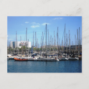 Boote von Barcelona Postkarte