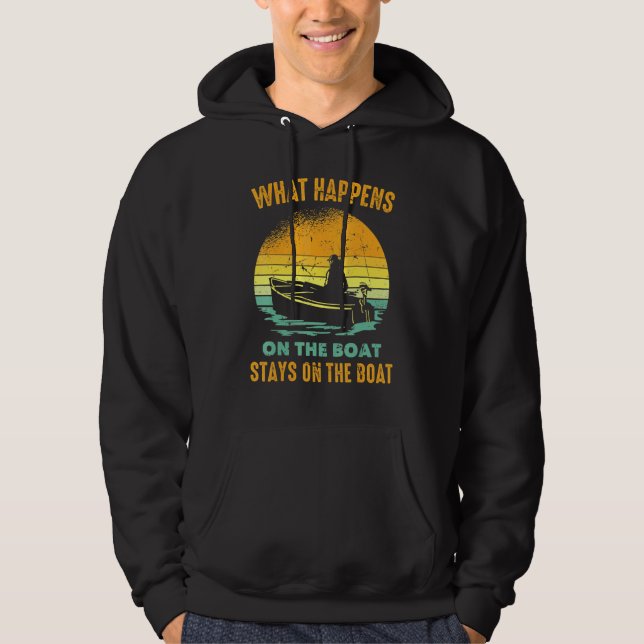 Boote - Was auf dem Boot Bleibe Hoodie (Vorderseite)