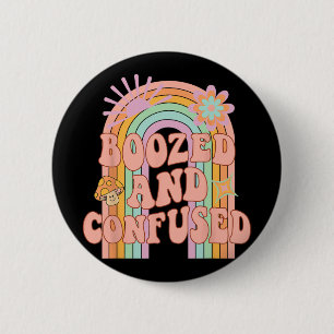 Booted Groovy Rainbow Team Bride Bach Button